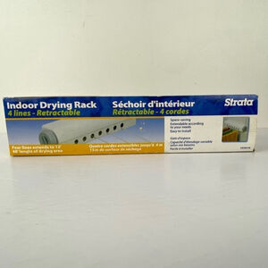 Indoor Clothes Drying Rack 4 Lines Space Saving Retractable Wall Mounted